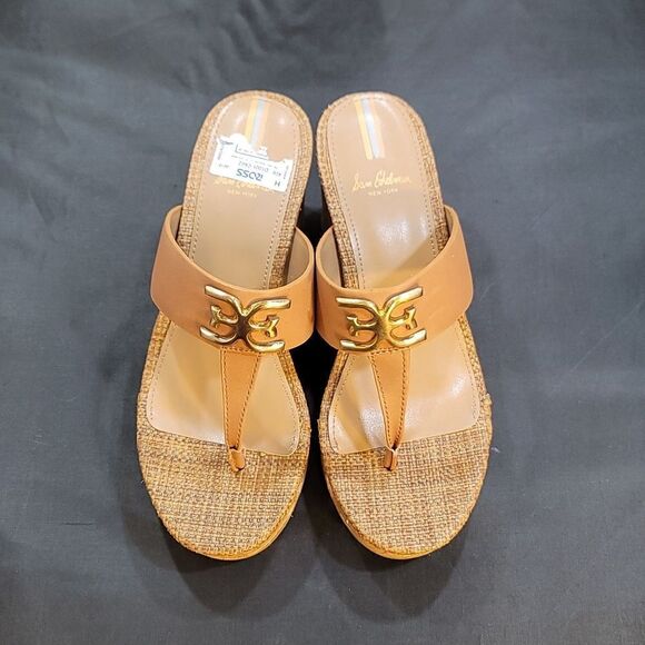 BRAND NEW SAM EDELMAN YARDLIE EMBLEM PLATFORM WEDGE SANDAL G1 - Picture 2 of 16